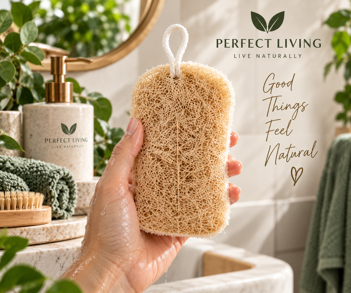 Perfect Living™ Natural Loofah Body Scrubber 6pcs